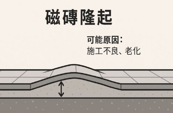 磁磚隆起怎麼辦？磁磚隆起原因解析與修復處理全攻略